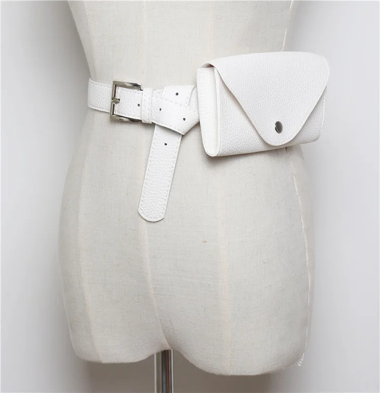 sac ceinture en cuir blanc