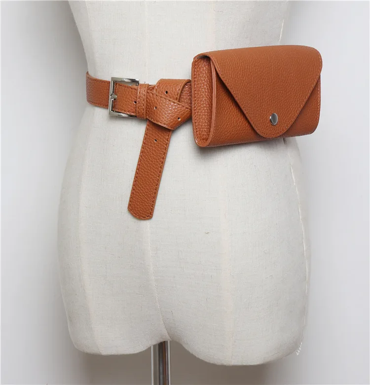sac ceinture cuir marron